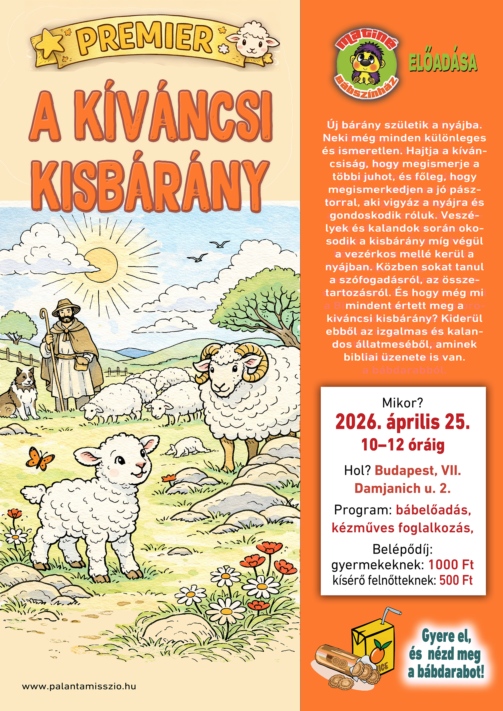 Matiné-plakát - A kiváncsi kisbárány