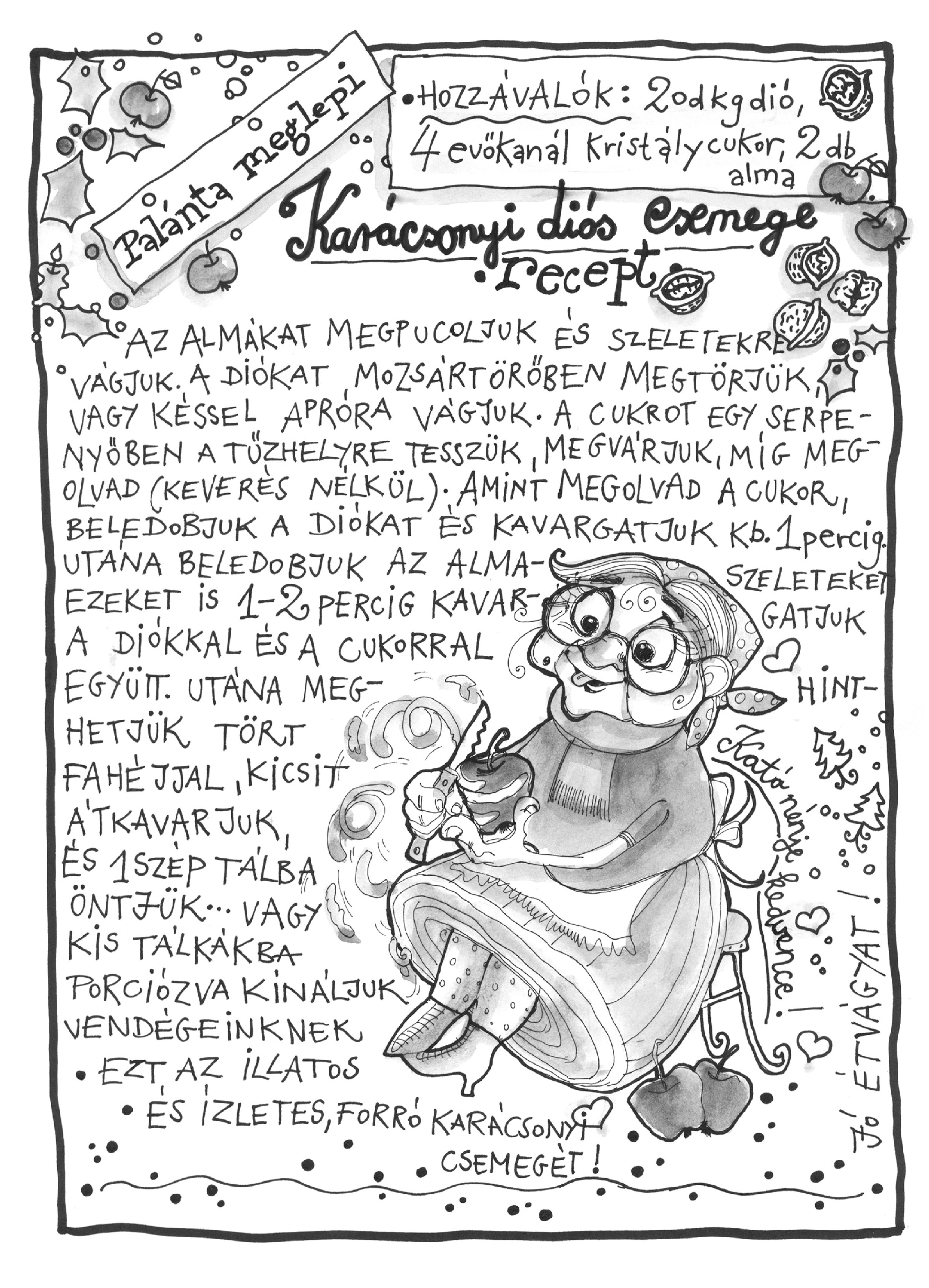 Karácsonyi diós-almás csemege receptje